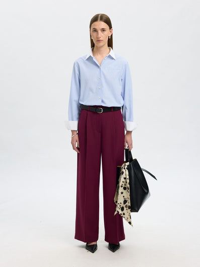 SELECTED Ilina Contrast Shirt in Cashmere Blue Stripes