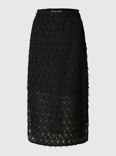 SELECTED Marion Midi Skirt in Black