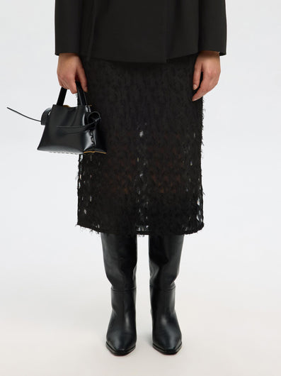 SELECTED Marion Midi Skirt in Black