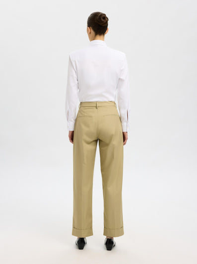 SELECTED Tapered Dora Pants in Slate Green