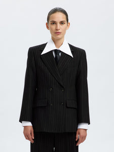 You added <b><u>SELECTED Malia Manteco Blazer in Black Pinstripe</u></b> to your cart.