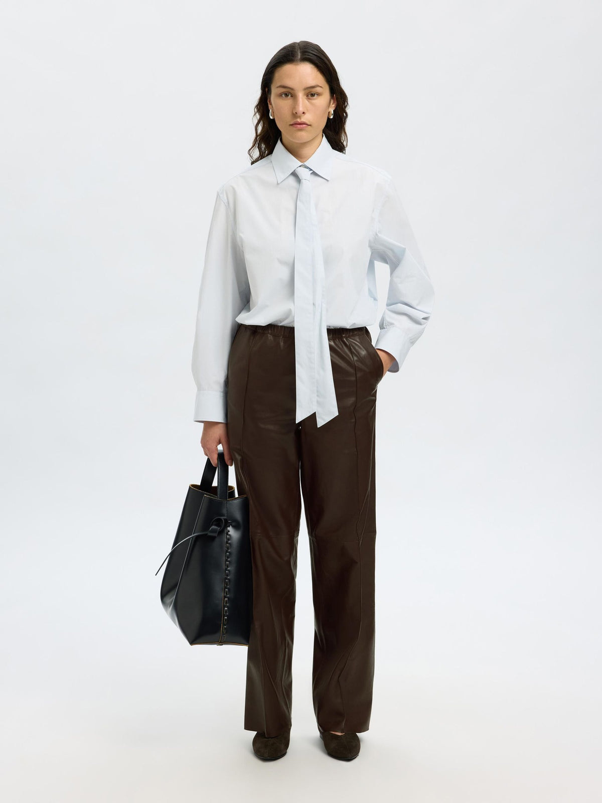 SELECTED  Boda Leather Pant in Delicioso