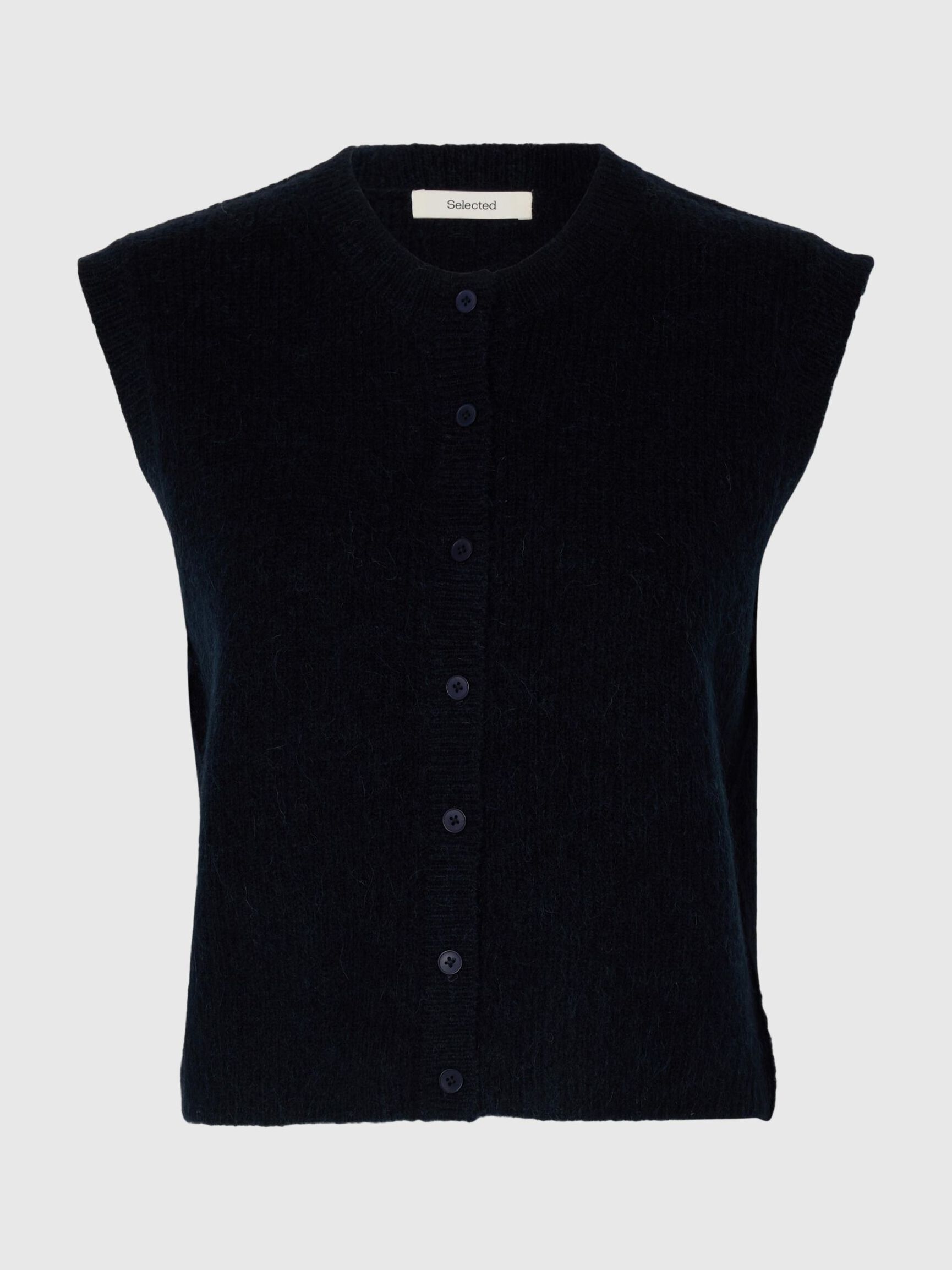 SELECTED Lulu SL Button Vest in Dk Sapphire