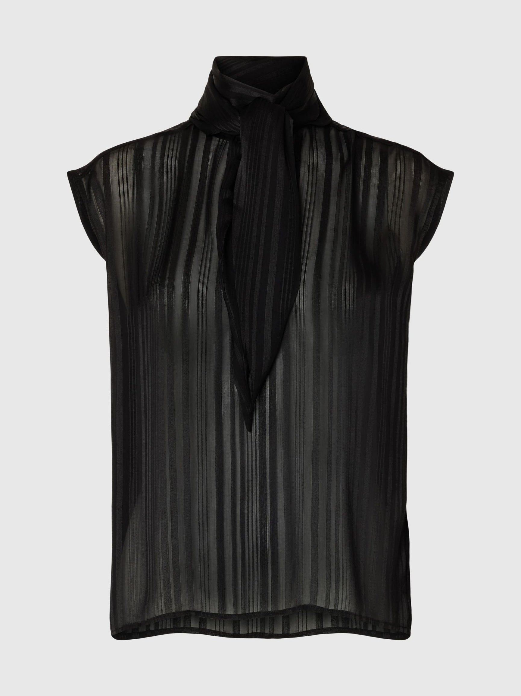 Selected Margrethe SL Tie Top in Black