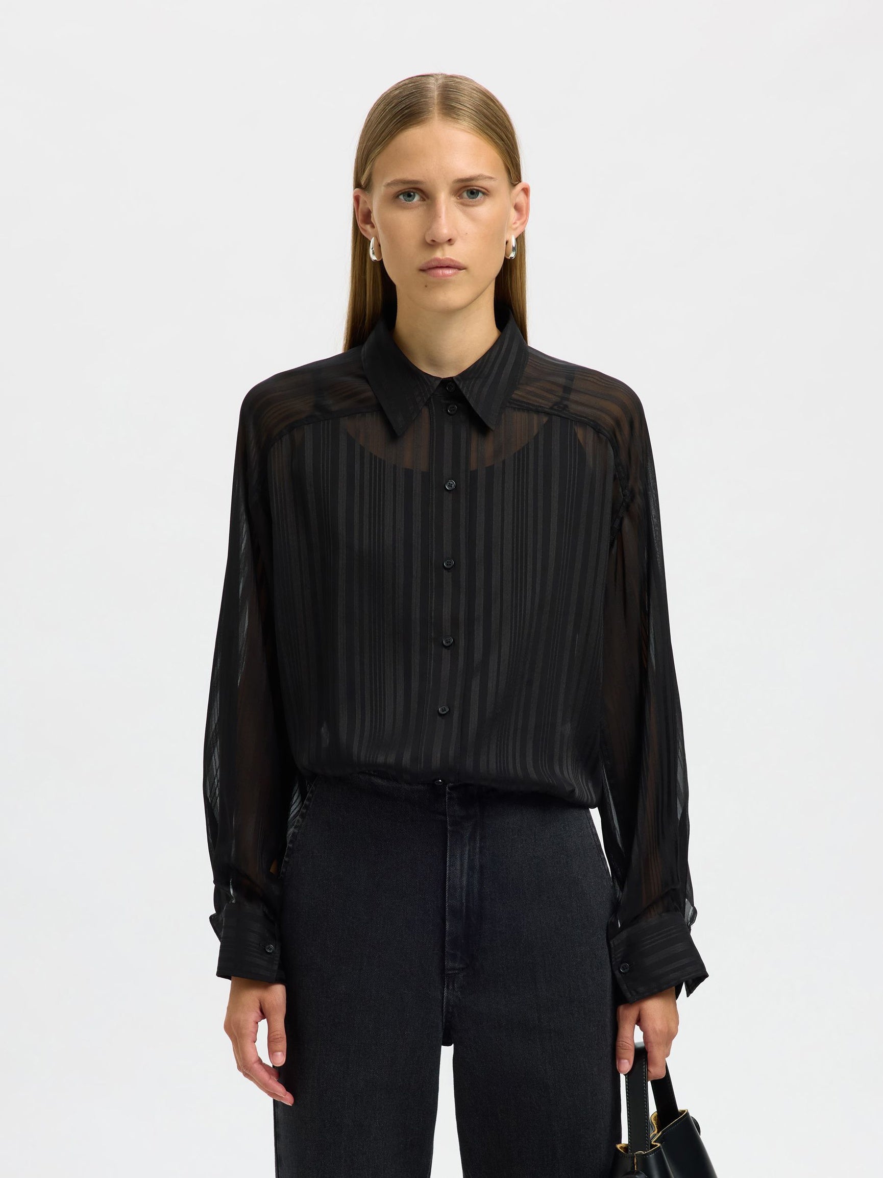 SELECTED Margrethe Shirt in Black