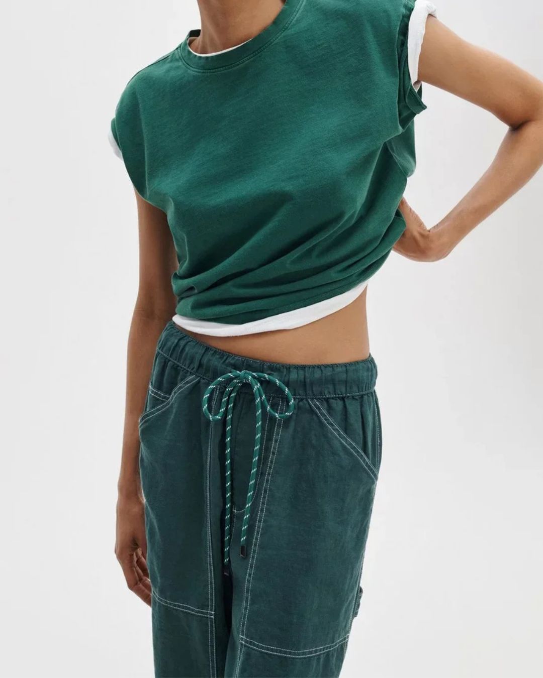 Rag & Bone Atlas Linen Pant - Forest