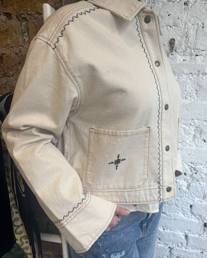 Tinsels Elbe Jacket in Chalk