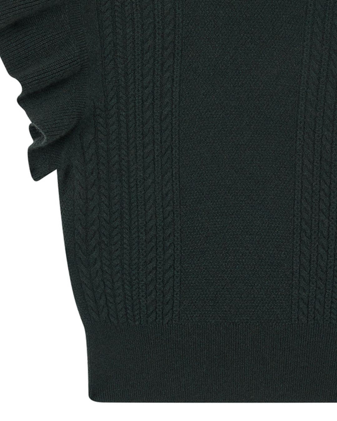 Jumper 1234 Ruffle Cable T - Shirt - Breen