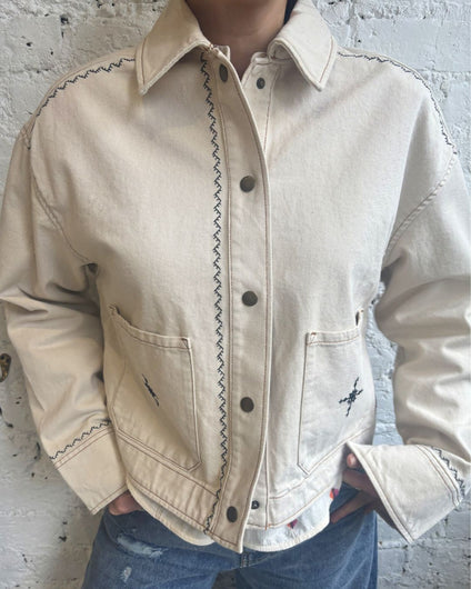 Tinsels Elbe Jacket in Chalk