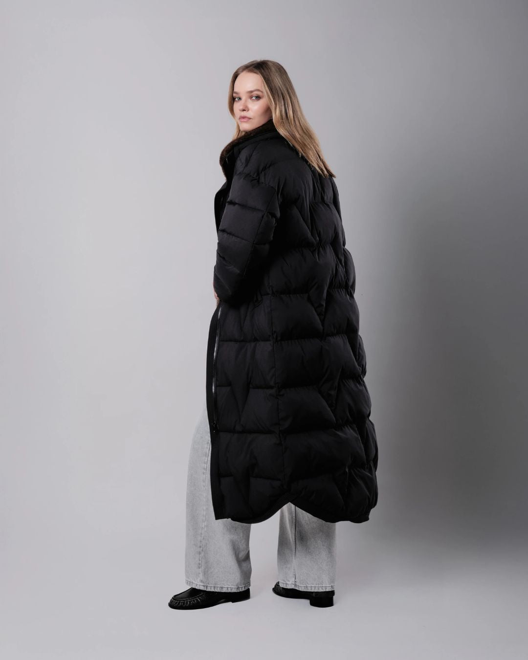 Vegancode 20494 Faux Fur Coat - Black
