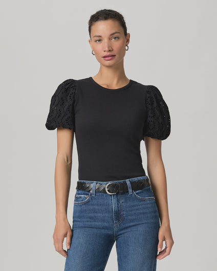 PAIGE Marina Top in Black