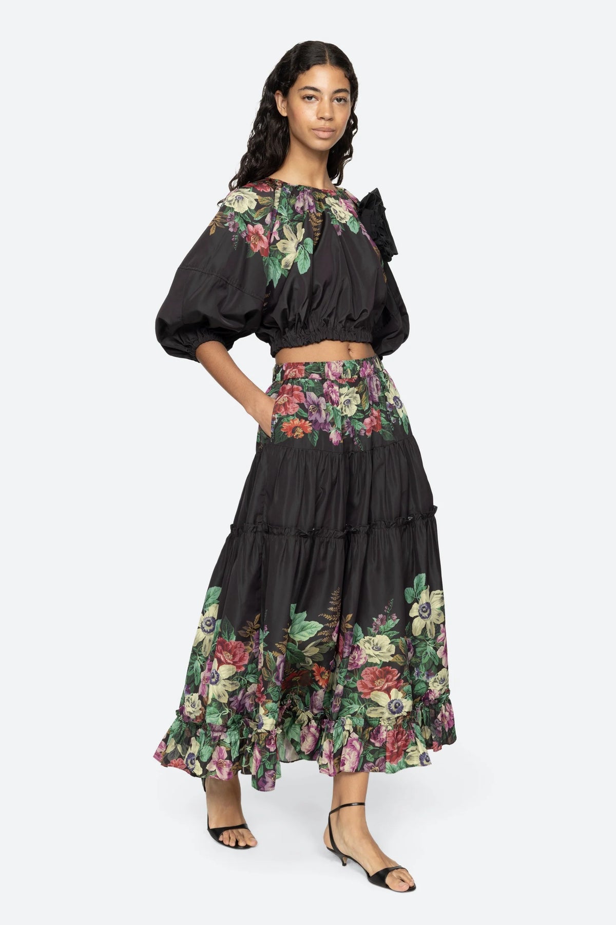 Sea New York Viktoria Print Bubble Cropped Top