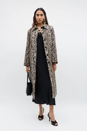 RIXO Milly Coat in Bohemia Leopard
