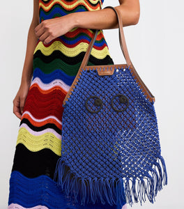You added <b><u>Anya Hindmarch Macrame Fringe Tote Eyes in Electric Blue</u></b> to your cart.