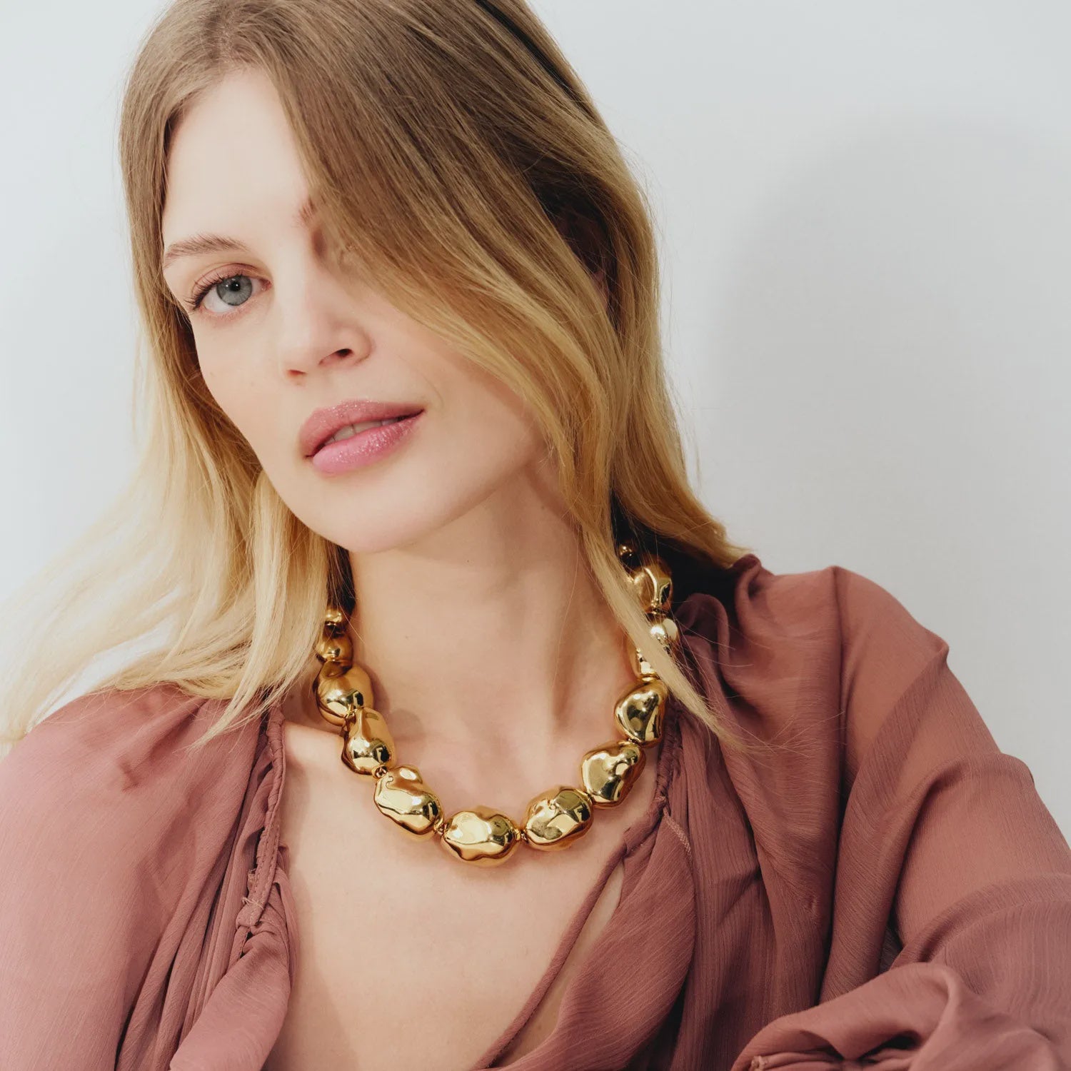 Vanessa Baroni Big Organic Gold Necklace