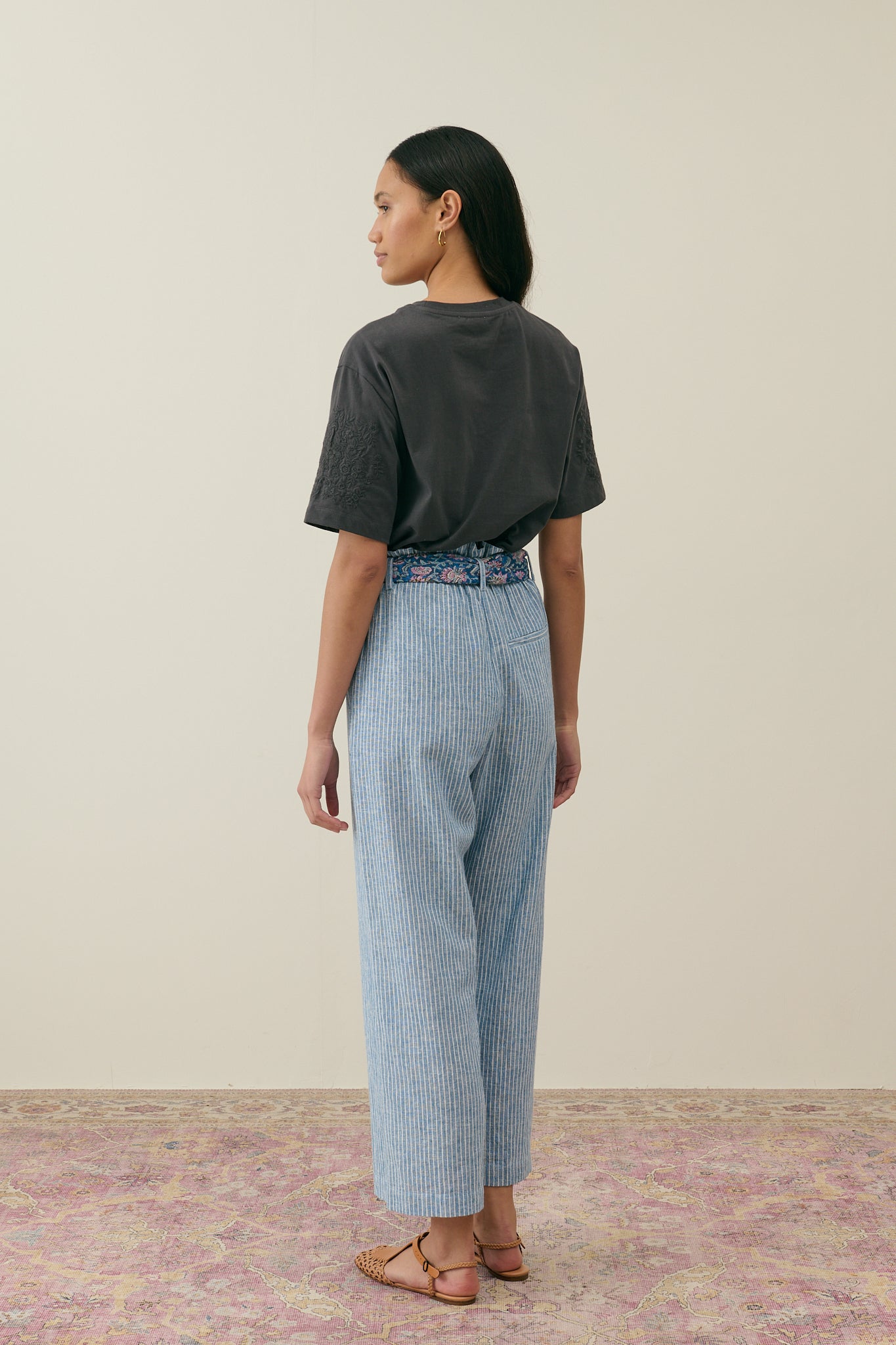 Louise Misha Abuela Trousers in Blue Onda Stripes