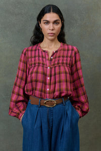 You added <b><u>Louise Misha Jally Check Shirt in Pink</u></b> to your cart.
