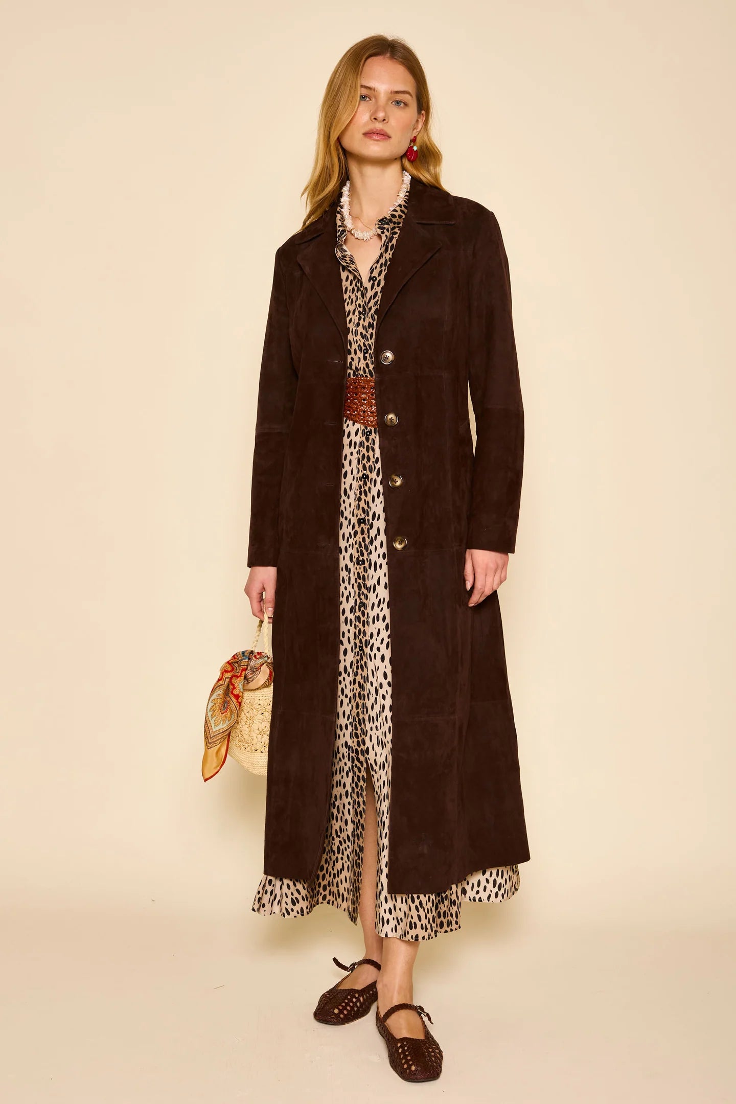 RIXO Maddison Dress in Antelope Spot