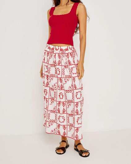 Rails Dax Skirt - Ivory Red Handkerchief