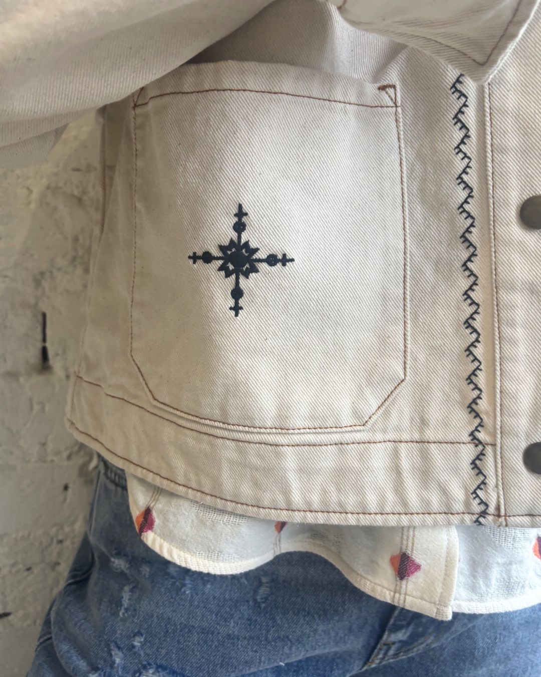 Tinsels Elbe Jacket in Chalk