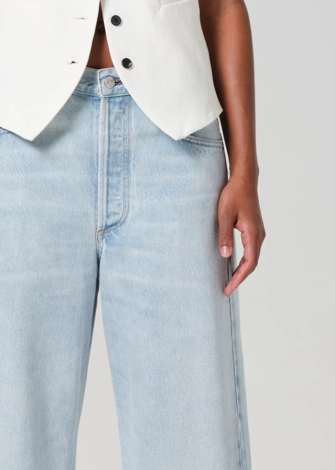 COH Ayla Raw Hem Crop in Sailor