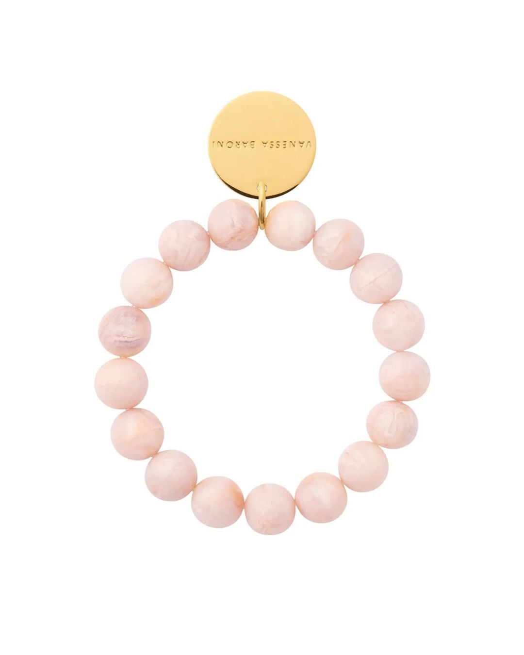 Vanessa Baroni Mini Beads Flex Bracelet - Ivory, Rose Marble
