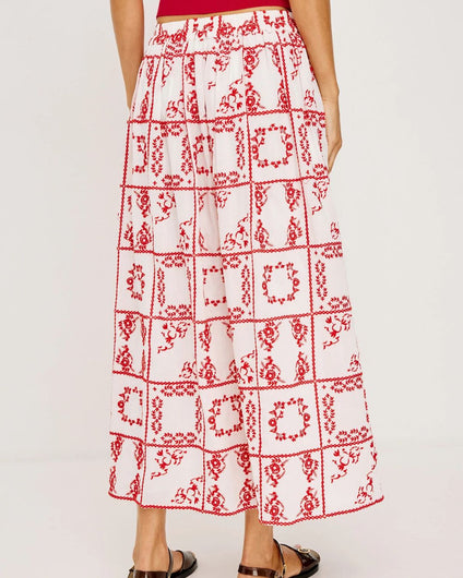 Rails Dax Skirt - Ivory Red Handkerchief