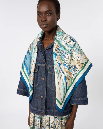 Weekend Max Mara Aonesto Silk Printed Scarf
