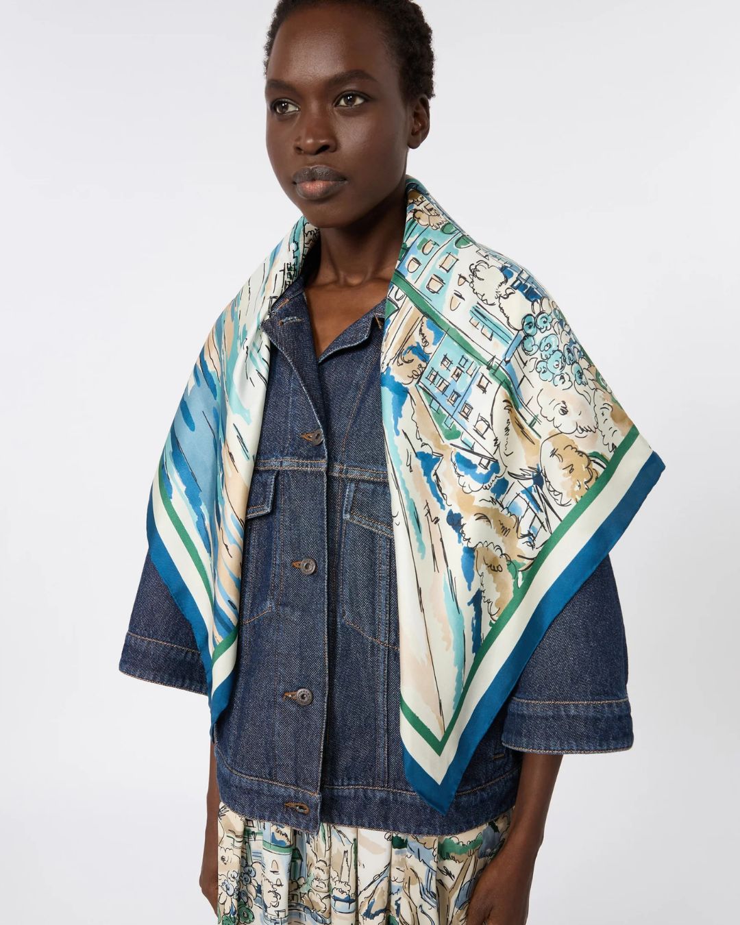 Weekend Max Mara Aonesto Silk Printed Scarf