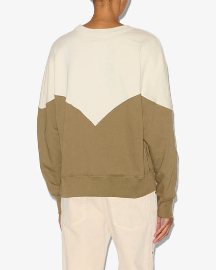 IM Houston Sweatshirt in Ecru, Dark Khaki