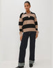 RAILS Paxton Rugby Knit in Oatmeal, Black