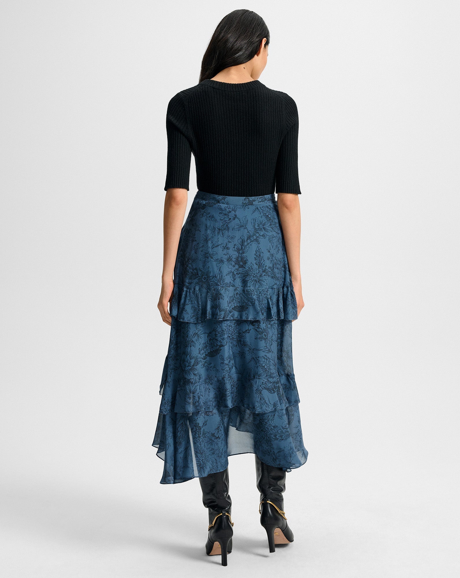 Veronica Beard Graeme Skirt in Blue