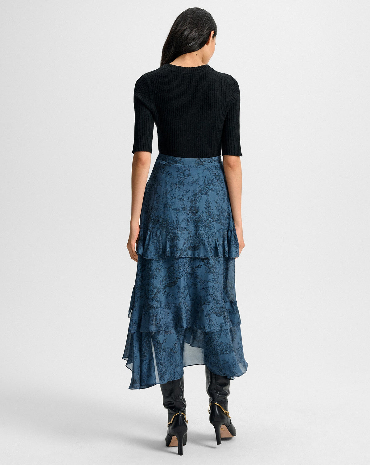 Veronica Beard Graeme Skirt in Blue