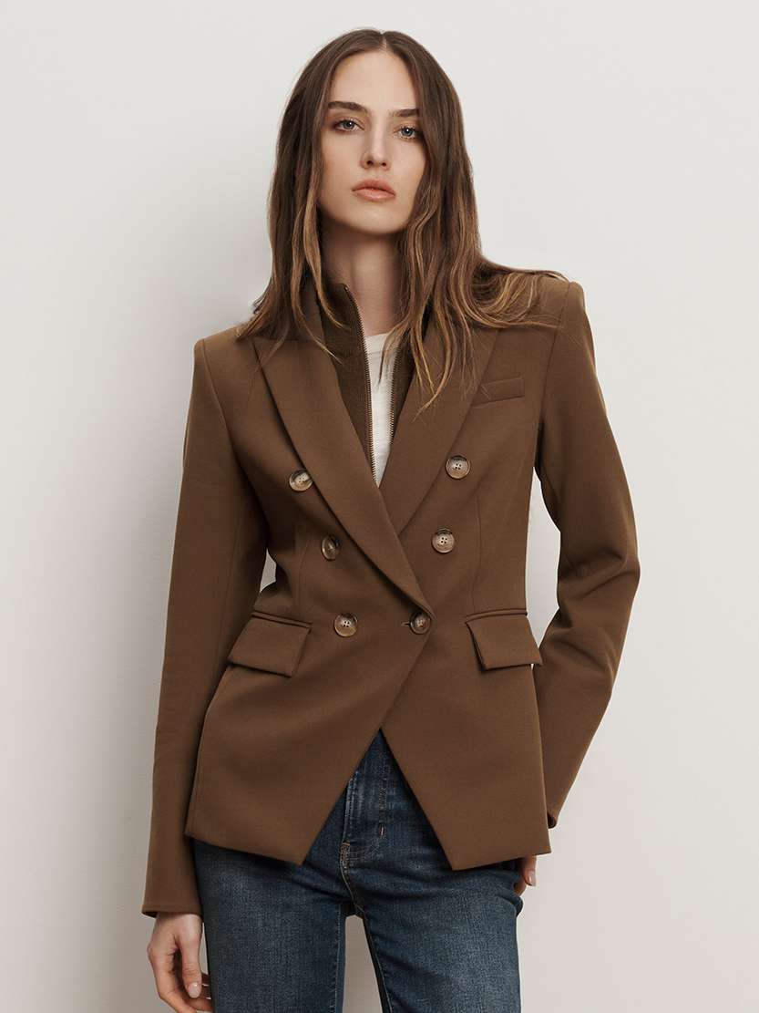 Veronica Beard Miller Dickey Jacket in Walnut