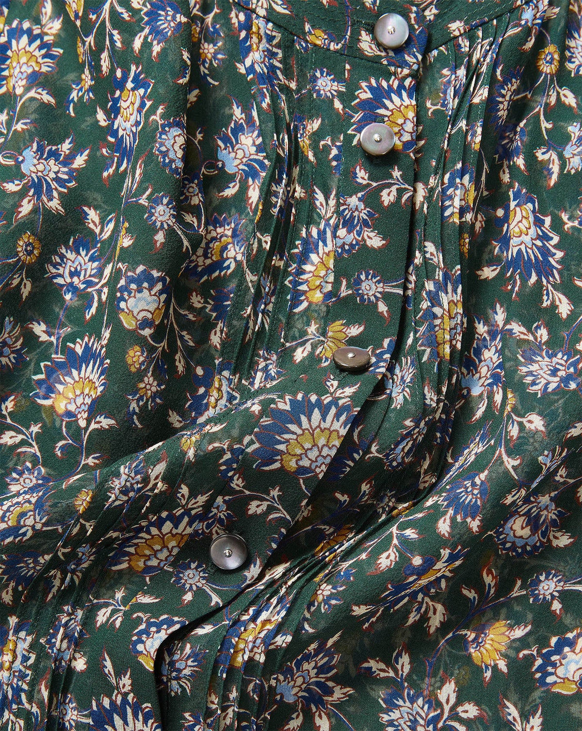 Veronica Beard Lollie Blouse in Dk Hunter Green