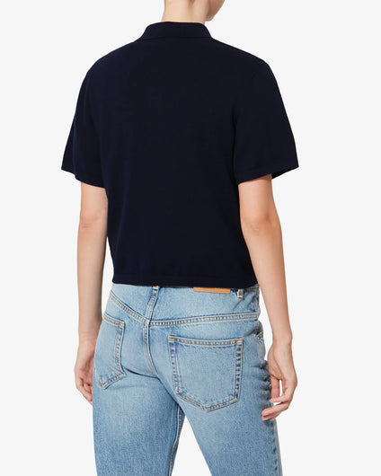 Marant Etoile Althea Logo Polo in Midnight