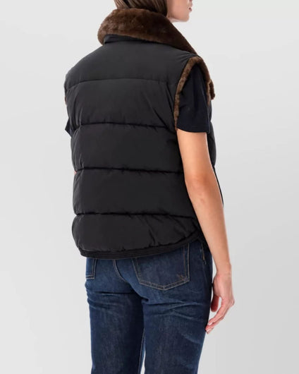 Vegancode 20392 Faux Fur Gilet - Black
