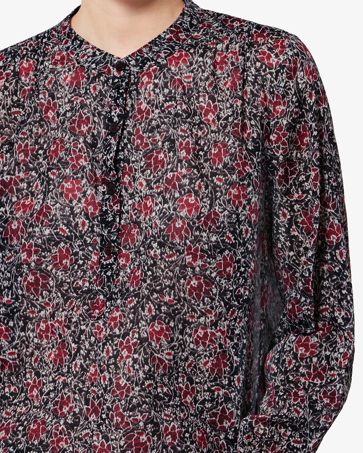 Marant Etoile Maria Floral Cotton in Crushed Berry