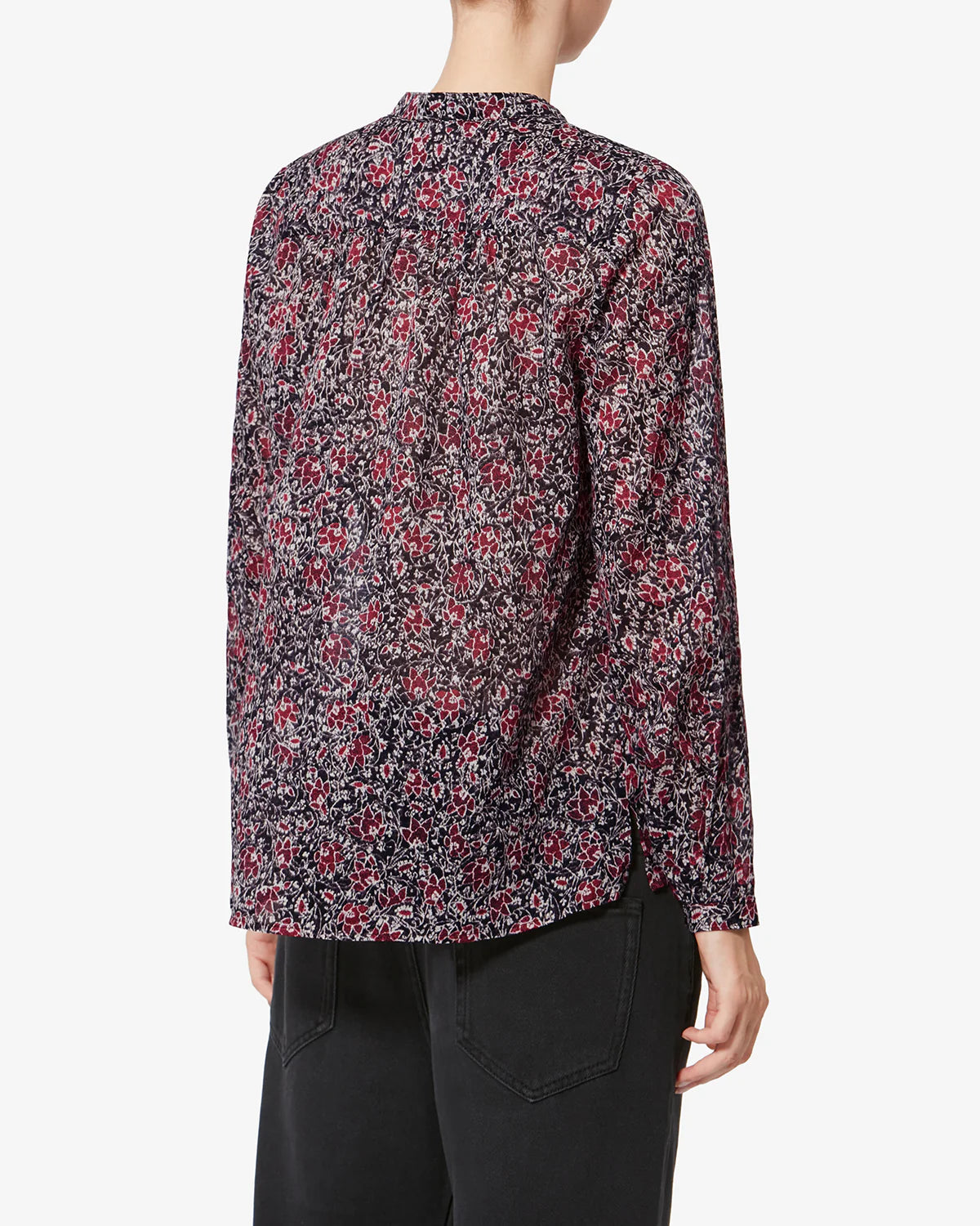Marant Etoile Maria Floral Cotton in Crushed Berry