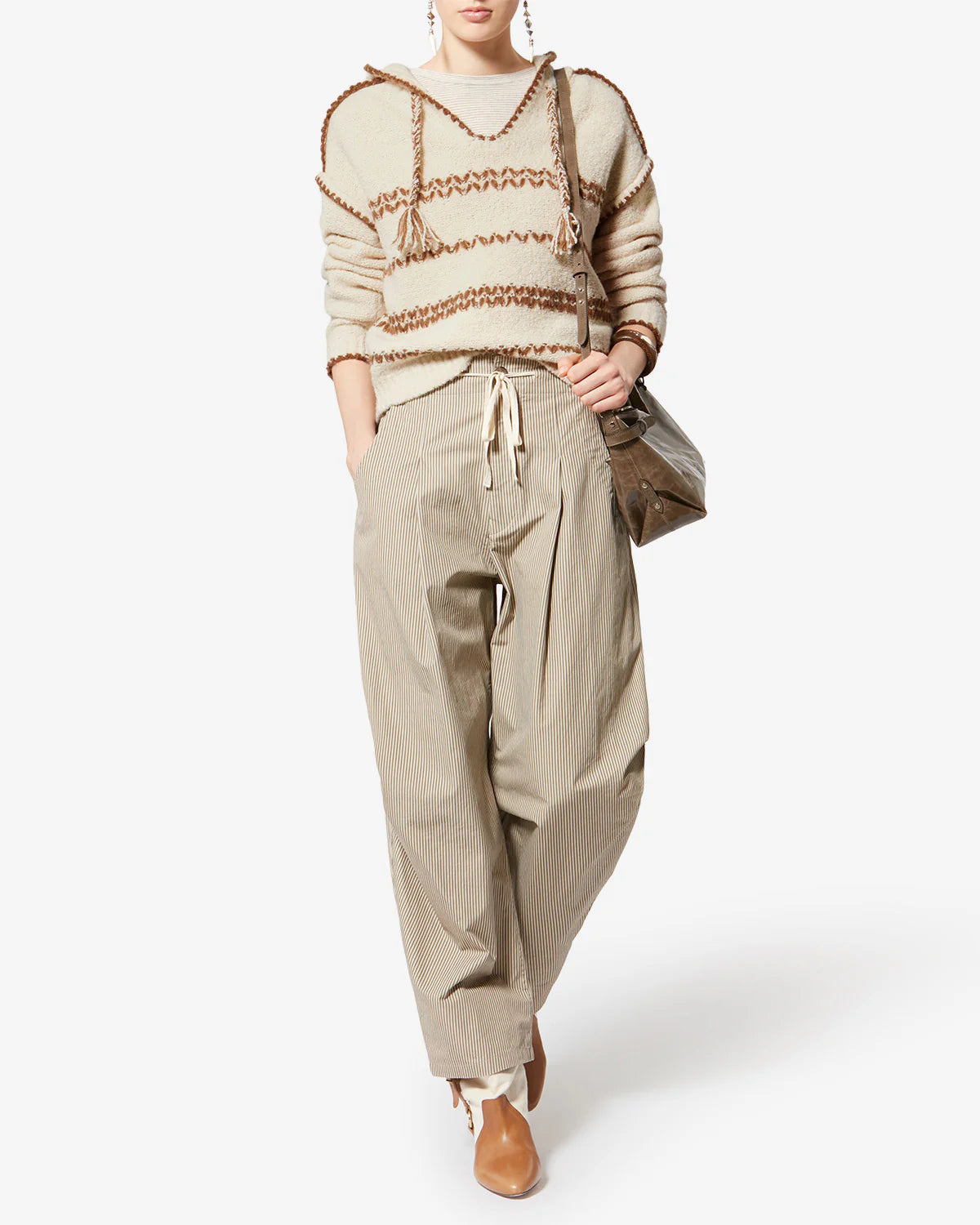 Marant Etoile Romera Knit in Ecru, Bronze