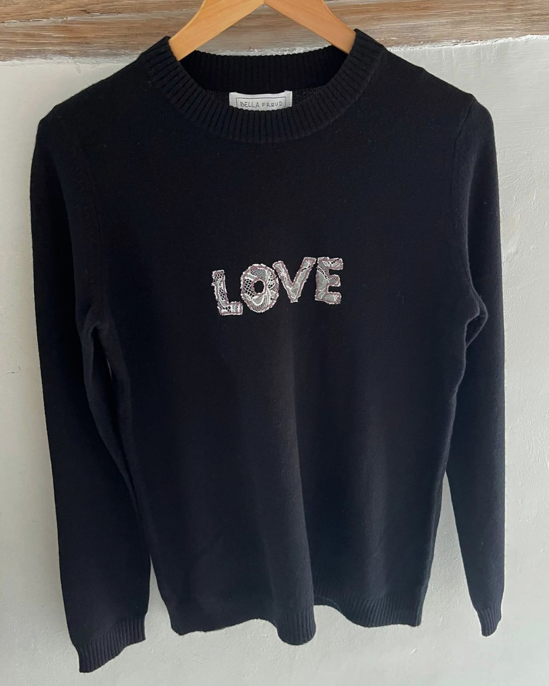 Bella Freud Love Jumper - Black, Ivory
