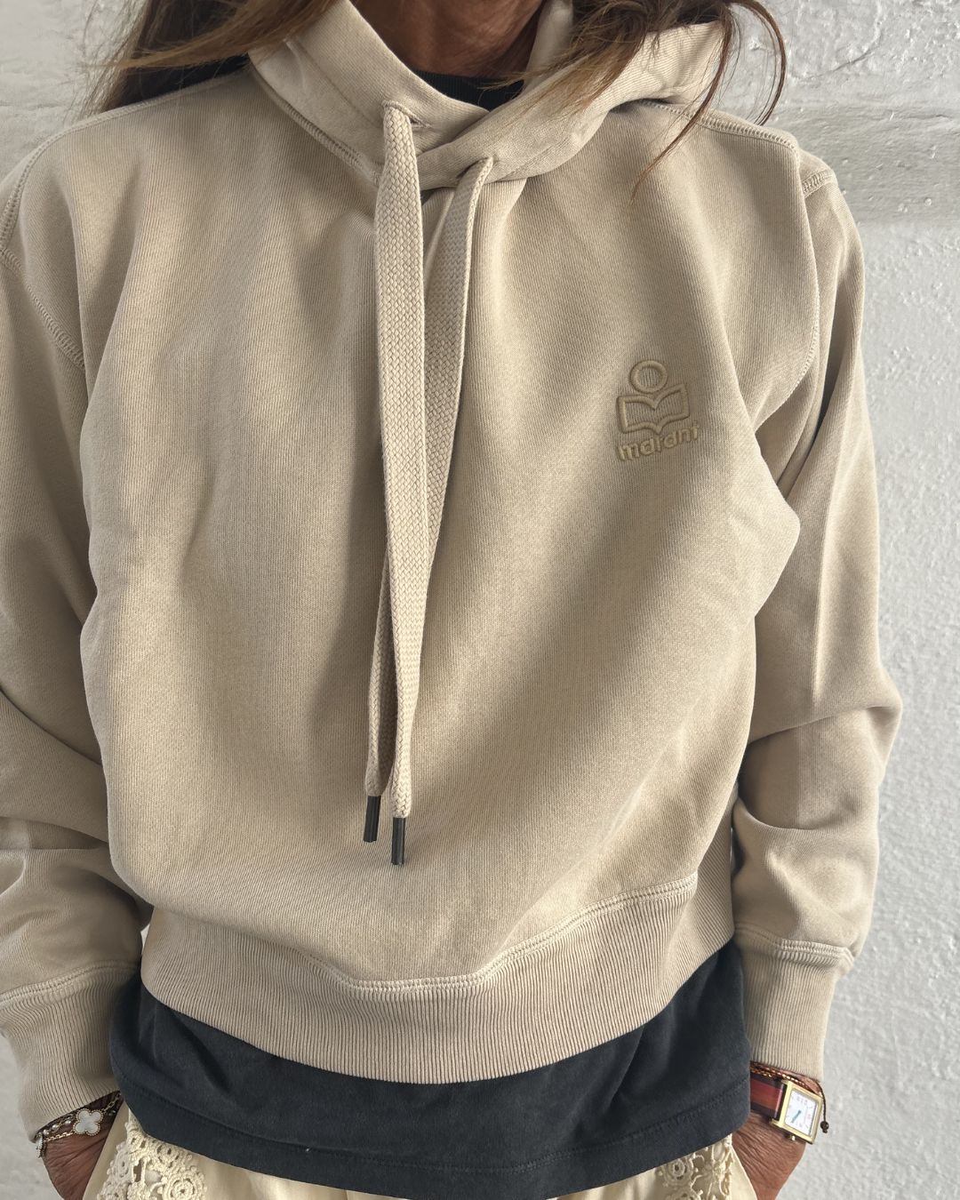 Marant Etoile Salmy Logo Hoodie - Sand