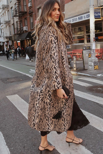 RIXO Milly Coat in Bohemia Leopard