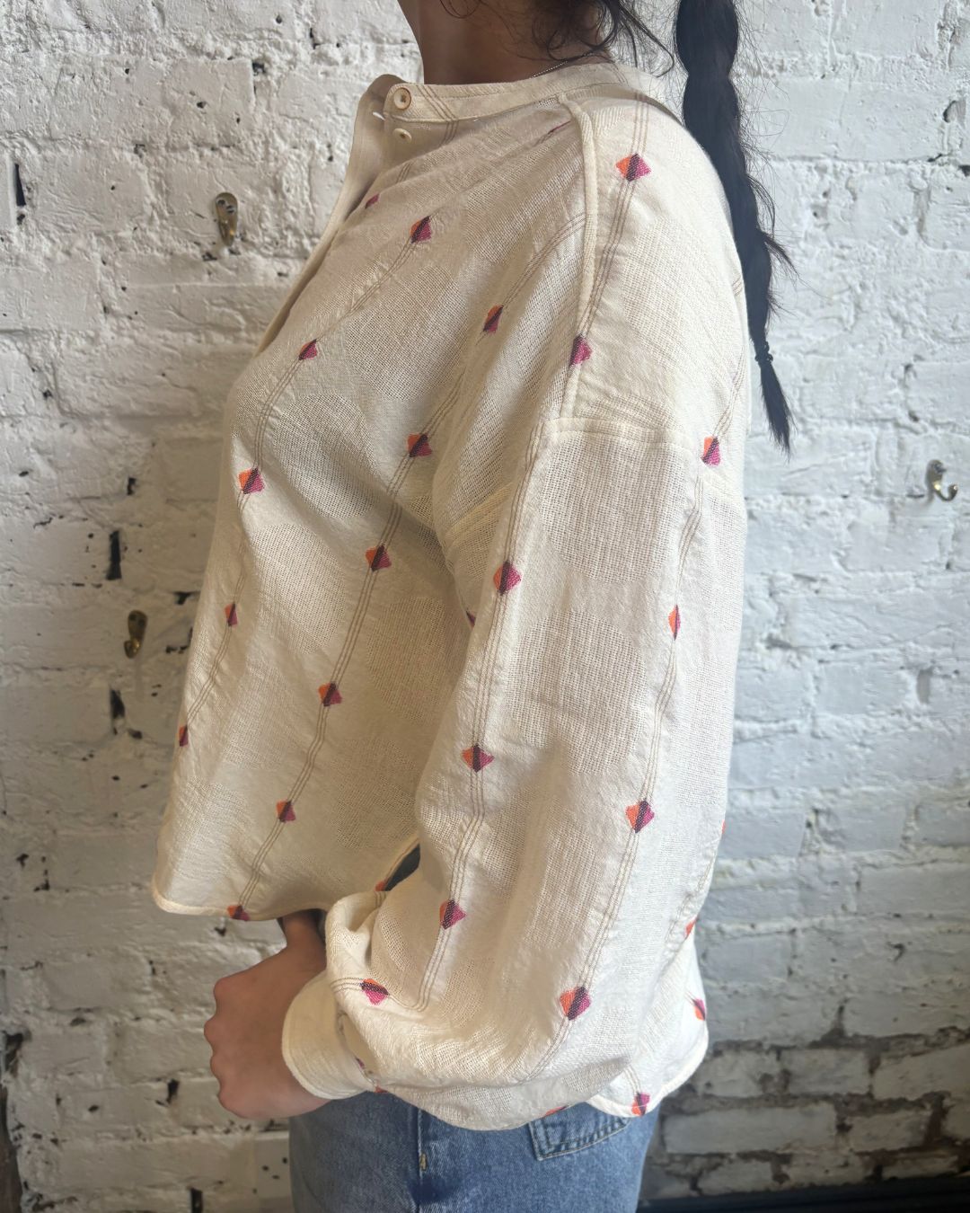 Tinsels Doha Troussea Blouse in Greige