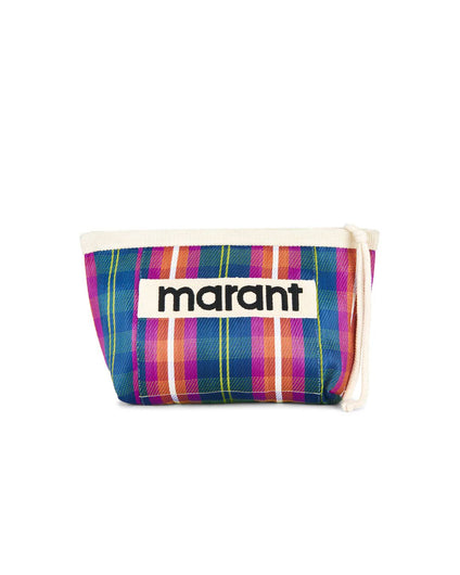 Marant Etoile Powden Pouch in Navy, Orange