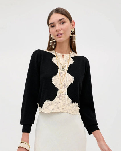 RIXO Tassia Cardigan - Black