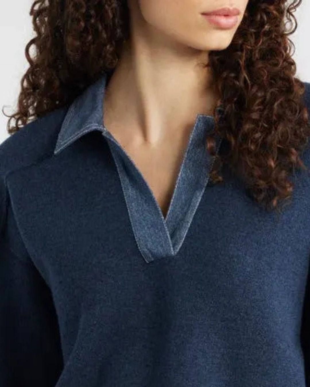 Rag & Bone Marie Denim Polo in Denim