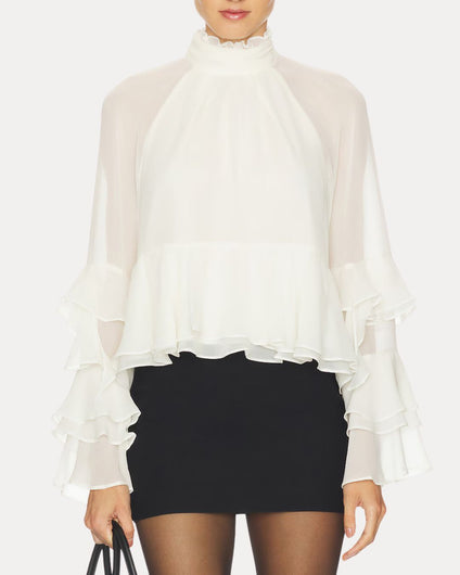 Cinq à Sept Skylah Top in Ivory