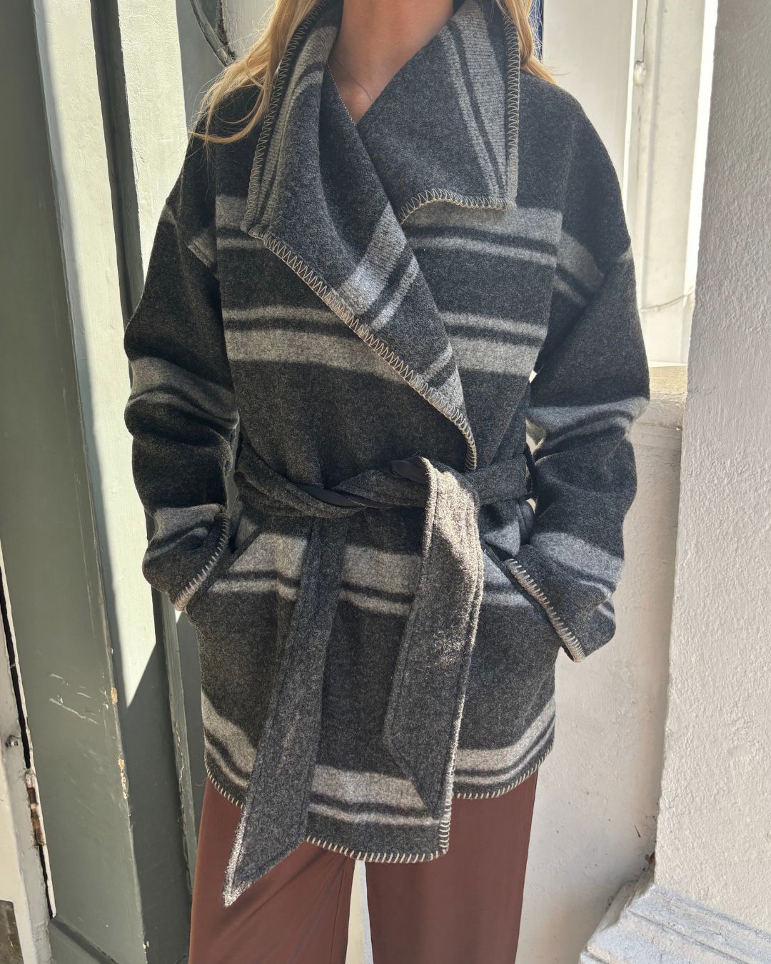 Marant Etoile Brea Stripe Jacket - Anthracite