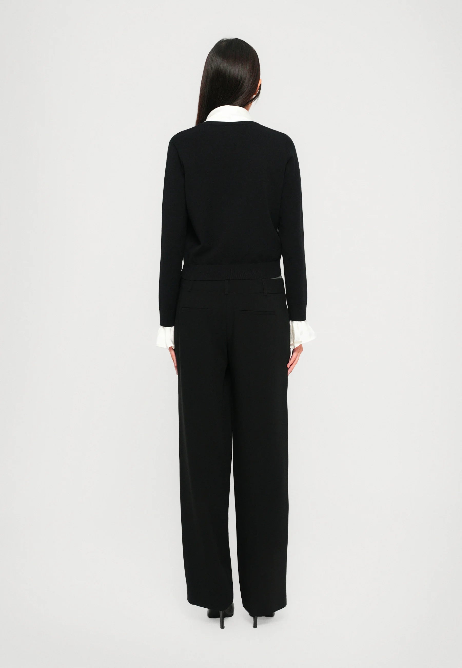 Cinq à Sept Lenu Pullover in Black, Ivory
